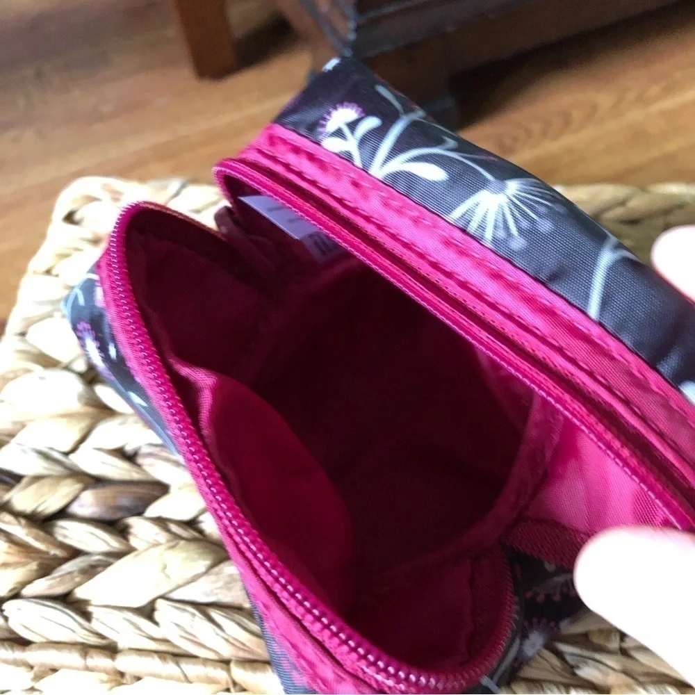 Mini square floral reversible cometic bag